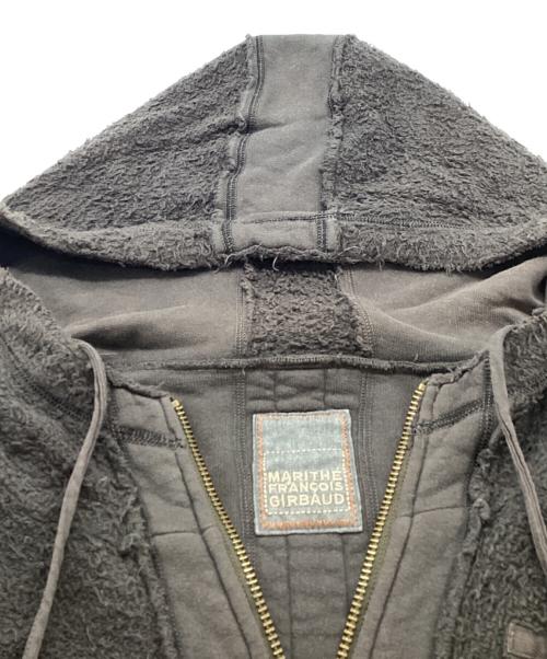 MARITHE+FRANCOIS GIRBAUD（マリテフランソワジルボー）MARITHE+FRANCOIS GIRBAUD (マリテフランソワジルボー) パッチワークジップパーカー ブラウン サイズ:Lの古着・服飾アイテム
