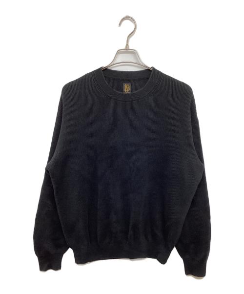 BATONER（バトナ―）BATONER (バトナ―) ROYAL RAMIE CREW NECK BN-23SM-018 ロイヤルラミークルーネックニット ブラック サイズ:3の古着・服飾アイテム