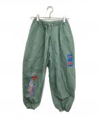 Hysteric Glamour×genzaiヒステリックグラマー×ゲンザイ）の古着「Collage Cotton Pant GZ1193 カレッジコットンパンツ」｜グリーン