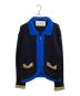 Andersson Bell（アンダーソンベル）の古着「COLLAR ZIP KNIT CARDIGAN / カラージップニットカーディガン / atb853m 」｜ホワイト