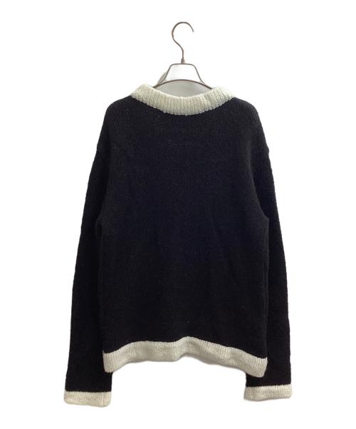 ANDERSSON BELL（アンダーソンベル）Andersson Bell (アンダーソンベル) B&W ZIP KNIT CARDIGAN / atb673m / ジップニットカーディガン ブラック サイズ:Lの古着・服飾アイテム