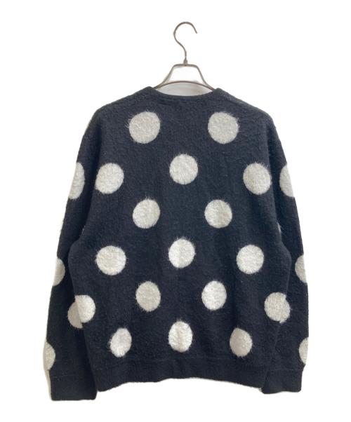 SUPREME（シュプリーム）Supreme (シュプリーム) Brushed Polka Dot Cardigan / ブラッシュド ポルカドット カーディガン / ニットカーディガン ブラック サイズ:Lの古着・服飾アイテム