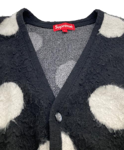 SUPREME（シュプリーム）Supreme (シュプリーム) Brushed Polka Dot Cardigan / ブラッシュド ポルカドット カーディガン / ニットカーディガン ブラック サイズ:Lの古着・服飾アイテム