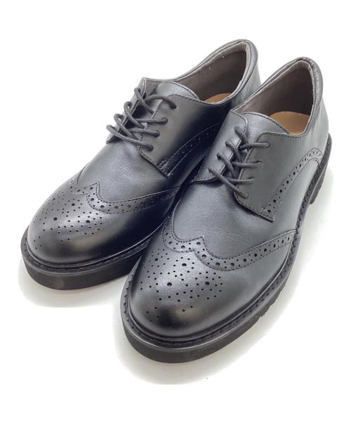 EVOL（イーボル）EVOL (イーボル) 本革メダリオンレースアップシューズ ブラック サイズ:24cmの古着・服飾アイテム