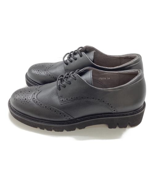 EVOL（イーボル）EVOL (イーボル) 本革メダリオンレースアップシューズ ブラック サイズ:24cmの古着・服飾アイテム