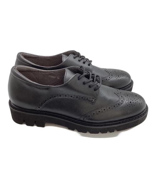 EVOL（イーボル）EVOL (イーボル) 本革メダリオンレースアップシューズ ブラック サイズ:24cmの古着・服飾アイテム