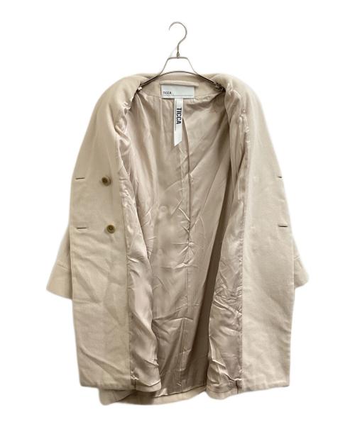 ticca（ティッカ）TICCA (ティッカ) カシミヤ混テントコート　TAHA-326-01 ライトピンク サイズ:FREEの古着・服飾アイテム
