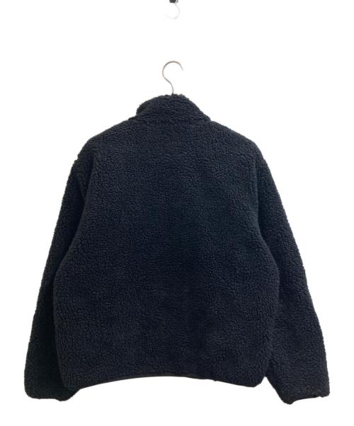 stussy（ステューシー）stussy (ステューシー) SHERPA REVERSIBLE JACKET / シェルパ リバーシブル ジャケット / ボア フリース ジャケット / 118529 / ショーンフォント / ロゴ刺繍 ブラック サイズ:Mの古着・服飾アイテム