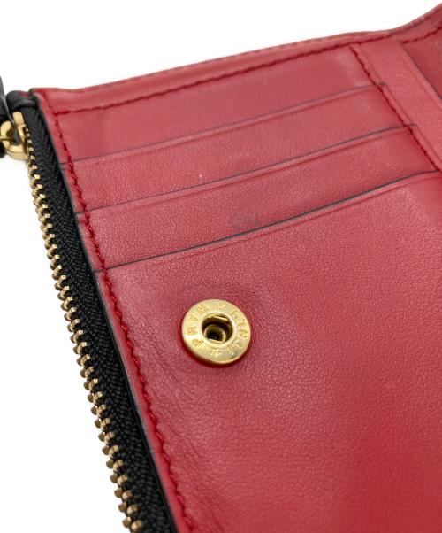 ANYA HINDMARCH（アニヤ・ハインドマーチ）ANYA HINDMARCH (アニヤハインドマーチ) スモール ダブルジップ ウォレット ブラック サイズ:無しの古着・服飾アイテム