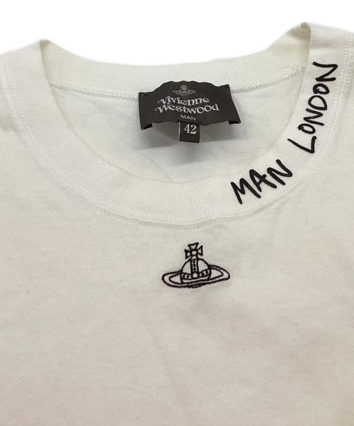 Vivienne Westwood man（ヴィヴィアン ウェストウッド マン）Vivienne Westwood man (ヴィヴィアン ウェストウッド マン) “MAN LONDON” リンガー リラックスＴシャツ ホワイト サイズ:42の古着・服飾アイテム