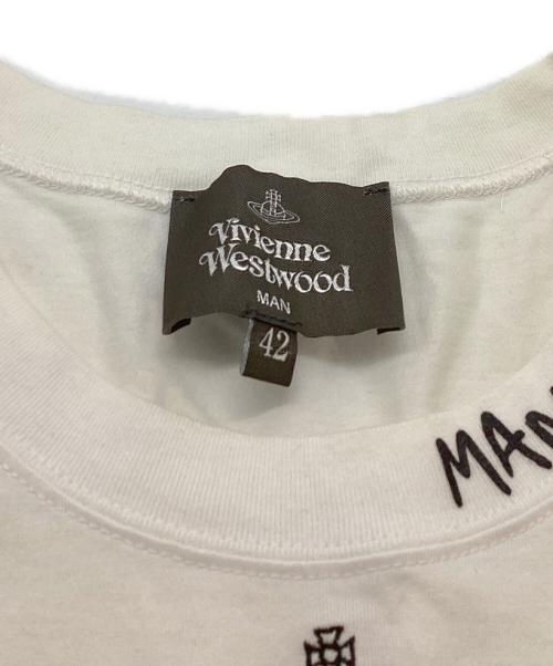 Vivienne Westwood man（ヴィヴィアン ウェストウッド マン）Vivienne Westwood man (ヴィヴィアン ウェストウッド マン) “MAN LONDON” リンガー リラックスＴシャツ ホワイト サイズ:42の古着・服飾アイテム