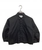 sacaiサカイ）の古着「Cotton Poplin x Nylon Twill Shirt 24-07380 コットンポプリン×ナイロンツイルシャツ」｜ブラック