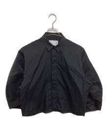 sacai（サカイ）の古着「Cotton Poplin x Nylon Twill Shirt 24-07380 コットンポプリン×ナイロンツイルシャツ」｜ブラック