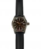 HAMILTON×PORTERハミルトン×ポーター）の古着「カーキ フィールド オート レザーベルト H704450 自動巻き ポーター77th記念モデル 吉田カバン 386-08187 Khaki」｜ブラック