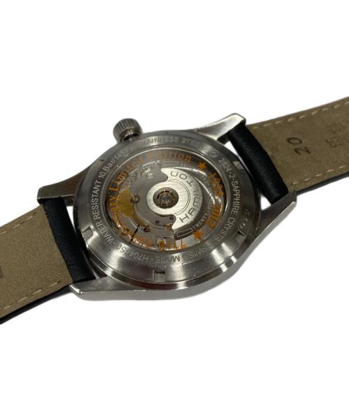 HAMILTON（ハミルトン）HAMILTON (ハミルトン) PORTER (ポーター) カーキ フィールド オート レザーベルト H704450 自動巻き ポーター77th記念モデル 吉田カバン 386-08187 Khaki ブラックの古着・服飾アイテム