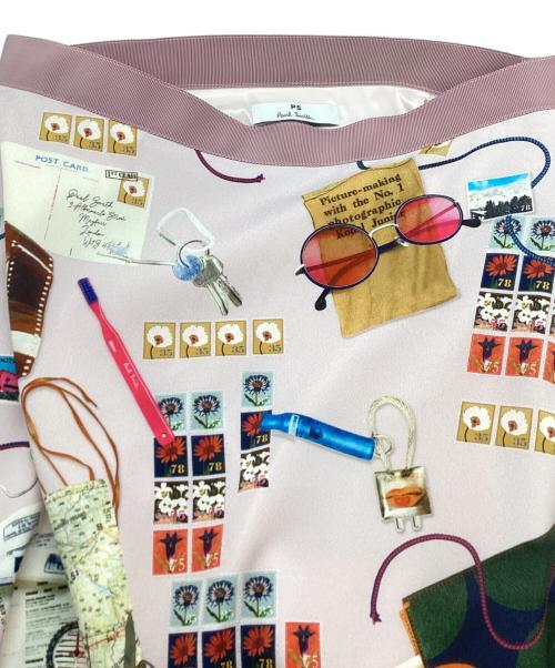 PAUL SMITH（ポールスミス）Paul Smith (ポールスミス) プリンテッド ソフト エクスプローラー スカート SKPSBW0812 ピンク サイズ:40の古着・服飾アイテム