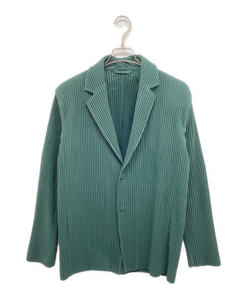 HOMME PLISSE ISSEY MIYAKE（オム プリッセ イッセイ ミヤケ）HOMME PLISSE ISSEY MIYAKE (オムプリッセ イッセイ ミヤケ) TAILORED PLEATS 1 HP51JD150 テーラードプリーツ グリーン サイズ:3の古着・服飾アイテム