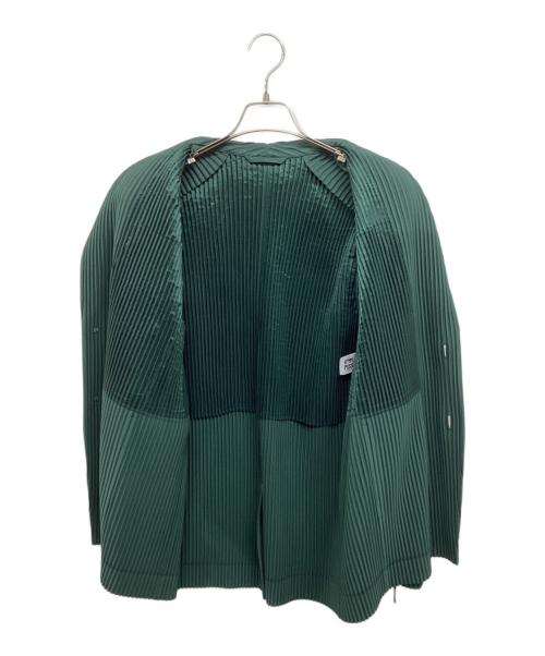 HOMME PLISSE ISSEY MIYAKE（オム プリッセ イッセイ ミヤケ）HOMME PLISSE ISSEY MIYAKE (オムプリッセ イッセイ ミヤケ) TAILORED PLEATS 1 HP51JD150 テーラードプリーツ グリーン サイズ:3の古着・服飾アイテム