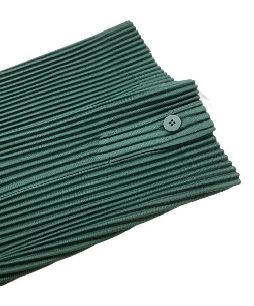 HOMME PLISSE ISSEY MIYAKE（オム プリッセ イッセイ ミヤケ）HOMME PLISSE ISSEY MIYAKE (オムプリッセ イッセイ ミヤケ) TAILORED PLEATS 1 HP51JD150 テーラードプリーツ グリーン サイズ:3の古着・服飾アイテム