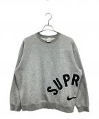 NIKE×SUPREMEナイキ×シュプリーム）の古着「22SS Arc Crewneck DM1776-050」｜グレー