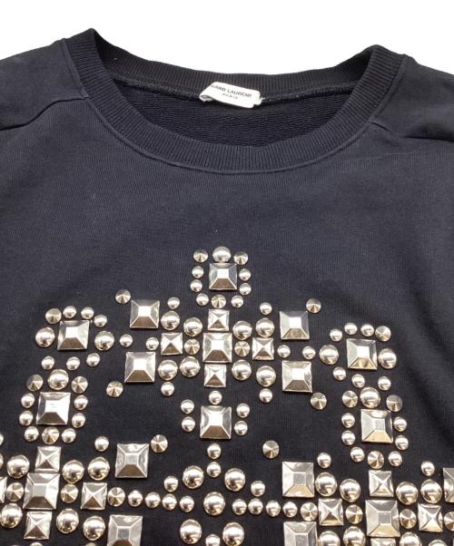 Saint Laurent Paris（サンローランパリ）Saint Laurent Paris (サンローランパリ) スタッズ装飾スウェット 365364 Y2JC2 14AW エディ期 ブラック サイズ:XSの古着・服飾アイテム