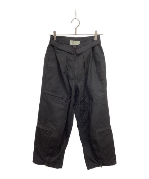 Azuma（アズマ）Azuma (アズマ) ジップワイドパンツ 21SH-PT-03 ブラック サイズ:1の古着・服飾アイテム