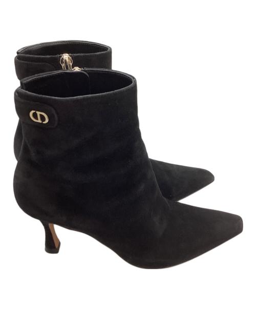 Christian Dior（クリスチャン ディオール）Christian Dior (クリスチャン ディオール) CDロゴスエードブーティ ブラック サイズ:34 1/2 Dの古着・服飾アイテム