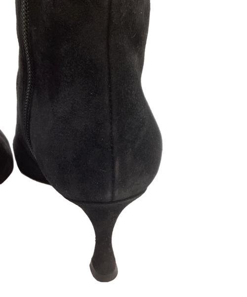 Christian Dior（クリスチャン ディオール）Christian Dior (クリスチャン ディオール) CDロゴスエードブーティ ブラック サイズ:34 1/2 Dの古着・服飾アイテム