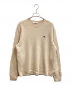 maison kitsuneメゾンキツネ）の古着「ウールニット / JM00516KT1006」｜ベージュ
