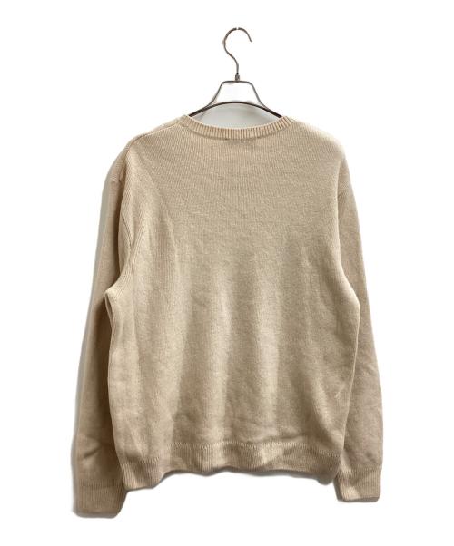 maison kitsune（メゾンキツネ）MAISON KITSUNE (メゾンキツネ) ウールニット / JM00516KT1006 ベージュ サイズ:Lの古着・服飾アイテム