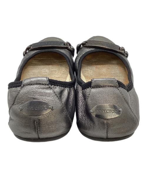 JIMMY CHOO（ジミーチュウ）JIMMY CHOO (ジミーチュウ) フラットシューズ グレー サイズ:37の古着・服飾アイテム