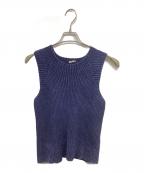 HERMESエルメス）の古着「シルク混ノースリーブニット マルジェラ期」｜ネイビー