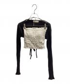 ANDMARYアンドマリー）の古着「Mei shirring tops AM1169」｜ベージュ