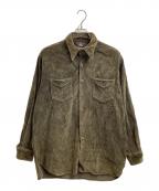 RRLダブルアールエル）の古着「ダブルポケット コーデュロイシャツ / Double pocket corduroy shirt / corduroy shirt」｜グリーン