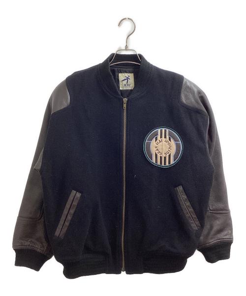 HAI SPORTING GEAR（ハイスポーツギア）HAI SPORTING GEAR (ハイスポーツギア) レザー切替スタジャン / 103MT-958 / ISSEY MIYAKE ブラック サイズ:Mの古着・服飾アイテム