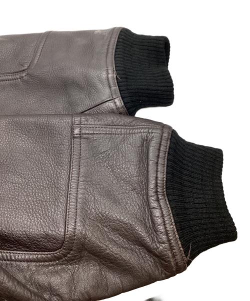 HAI SPORTING GEAR（ハイスポーツギア）HAI SPORTING GEAR (ハイスポーツギア) レザー切替スタジャン / 103MT-958 / ISSEY MIYAKE ブラック サイズ:Mの古着・服飾アイテム