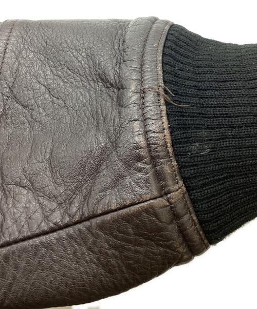 HAI SPORTING GEAR（ハイスポーツギア）HAI SPORTING GEAR (ハイスポーツギア) レザー切替スタジャン / 103MT-958 / ISSEY MIYAKE ブラック サイズ:Mの古着・服飾アイテム