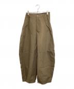 7440 37 17440 37 1）の古着「Big drop crotch wide leg casual pants」｜ブラウン