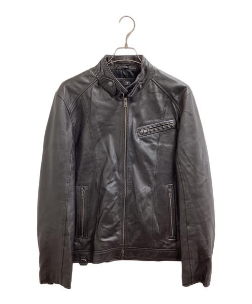 Liugoo Leathers（リューグーレザーズ）LIUGOO LEATHERS レザー ライダースジャケット / leather biker jacket / motorcycle jacket / Made in PAKISTAN / パキスタン製 ブラウン サイズ:LLの古着・服飾アイテム