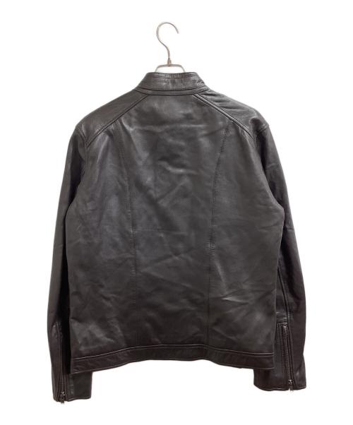 Liugoo Leathers（リューグーレザーズ）LIUGOO LEATHERS レザー ライダースジャケット / leather biker jacket / motorcycle jacket / Made in PAKISTAN / パキスタン製 ブラウン サイズ:LLの古着・服飾アイテム