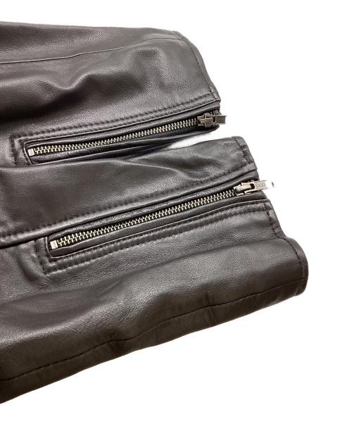 Liugoo Leathers（リューグーレザーズ）LIUGOO LEATHERS レザー ライダースジャケット / leather biker jacket / motorcycle jacket / Made in PAKISTAN / パキスタン製 ブラウン サイズ:LLの古着・服飾アイテム