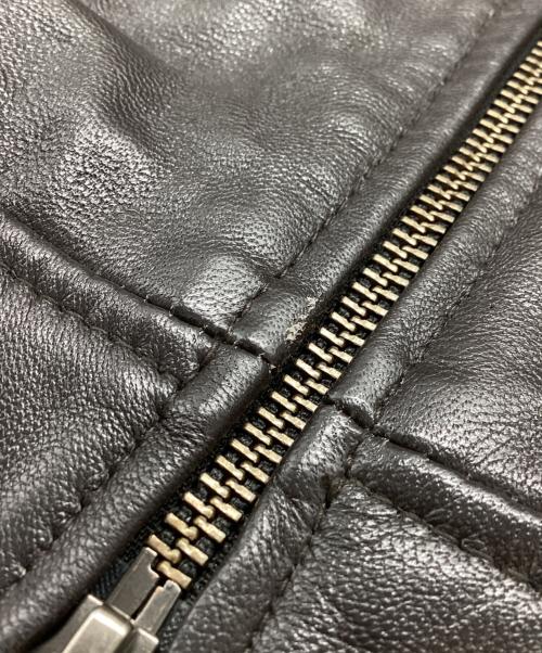 Liugoo Leathers（リューグーレザーズ）LIUGOO LEATHERS レザー ライダースジャケット / leather biker jacket / motorcycle jacket / Made in PAKISTAN / パキスタン製 ブラウン サイズ:LLの古着・服飾アイテム