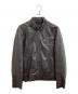 LIUGOO LEATHERS（リューグーレザーズ）の古着「レザー ライダースジャケット / leather biker jacket / motorcycle jacket / Made in PAKISTAN / パキスタン製」｜ブラウン