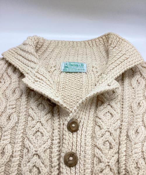 INVERALLAN（インバーアラン）INVERALLAN (インバーアラン) 3A LUMBER CARDIGAN / ランバー カーディガン / スコットランド製  / Made in SCOTLAND ホワイト サイズ:記載なしの古着・服飾アイテム