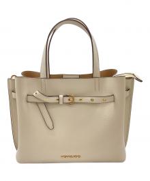 MICHAEL KORS（マイケル・コース）の古着「2WAYバッグ 35H0GU5S7T エミリア レザー ラージ サッチェル」｜アイボリー