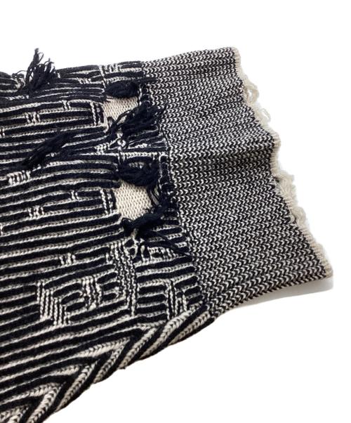 MM6 Maison Margiela（エムエムシックスメゾンマルジェラ）MM6 Maison Margiela distressed rib knit jumper dress / ダメージ加工 リブ ニット ジャンパー ドレス / S62DA0031 ベージュ×ブラック サイズ:XSの古着・服飾アイテム