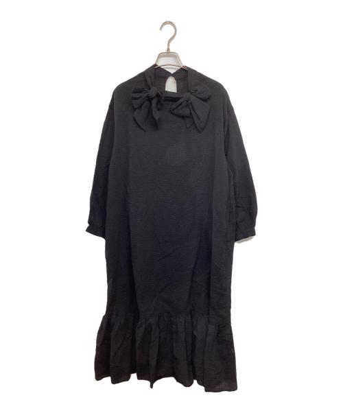 NON TOKYO（ノントーキョー）NON TOKYO (ノントーキョー) DOUBLE RIBBON SHIRT ONE-PIECE NON-24S-0412 タグ付き ブラック サイズ:Freeの古着・服飾アイテム