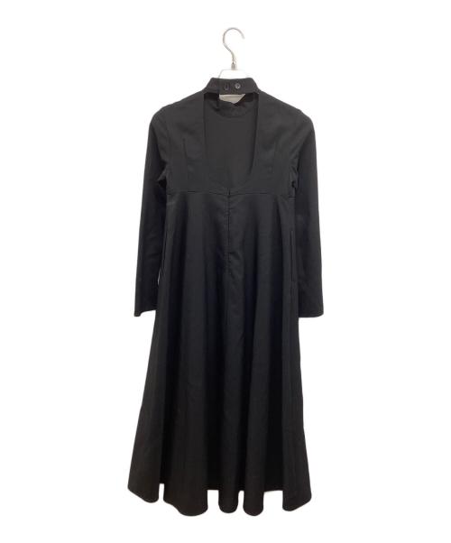 CLANE（クラネ）CLANE (クラネ) BACK OPEN VOLUME ONEPIECE 15112-5242 バックオープンボリュームワンピース ブラックの古着・服飾アイテム