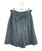 EUBREエブール）の古着「ドライチェックドロストショートパンツ 3710600538」｜グレー