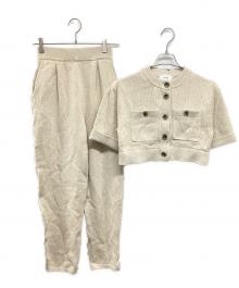 CLANE（クラネ）の古着「HALF SLEEVE KNIT TOPS & PANTS SET 17112-5012」｜ベージュ